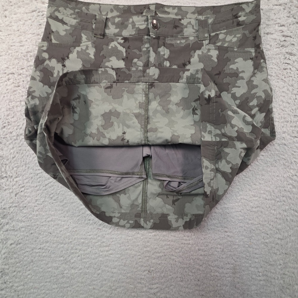 Eddie Bauer Adventurer 2.0 Skort Skirt Womens 10 Green Camo Hiking Performance - Picture 3 of 15